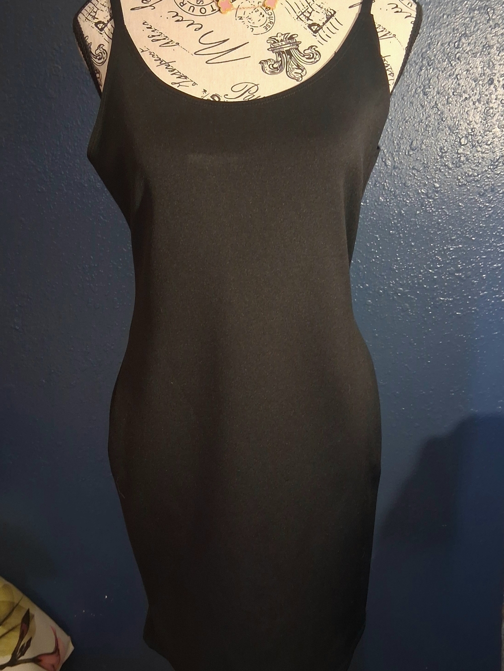 Love J Black Strapless Slip Dress Large